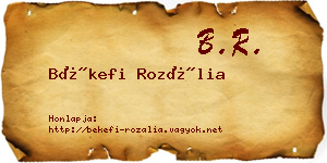 Békefi Rozália névjegykártya